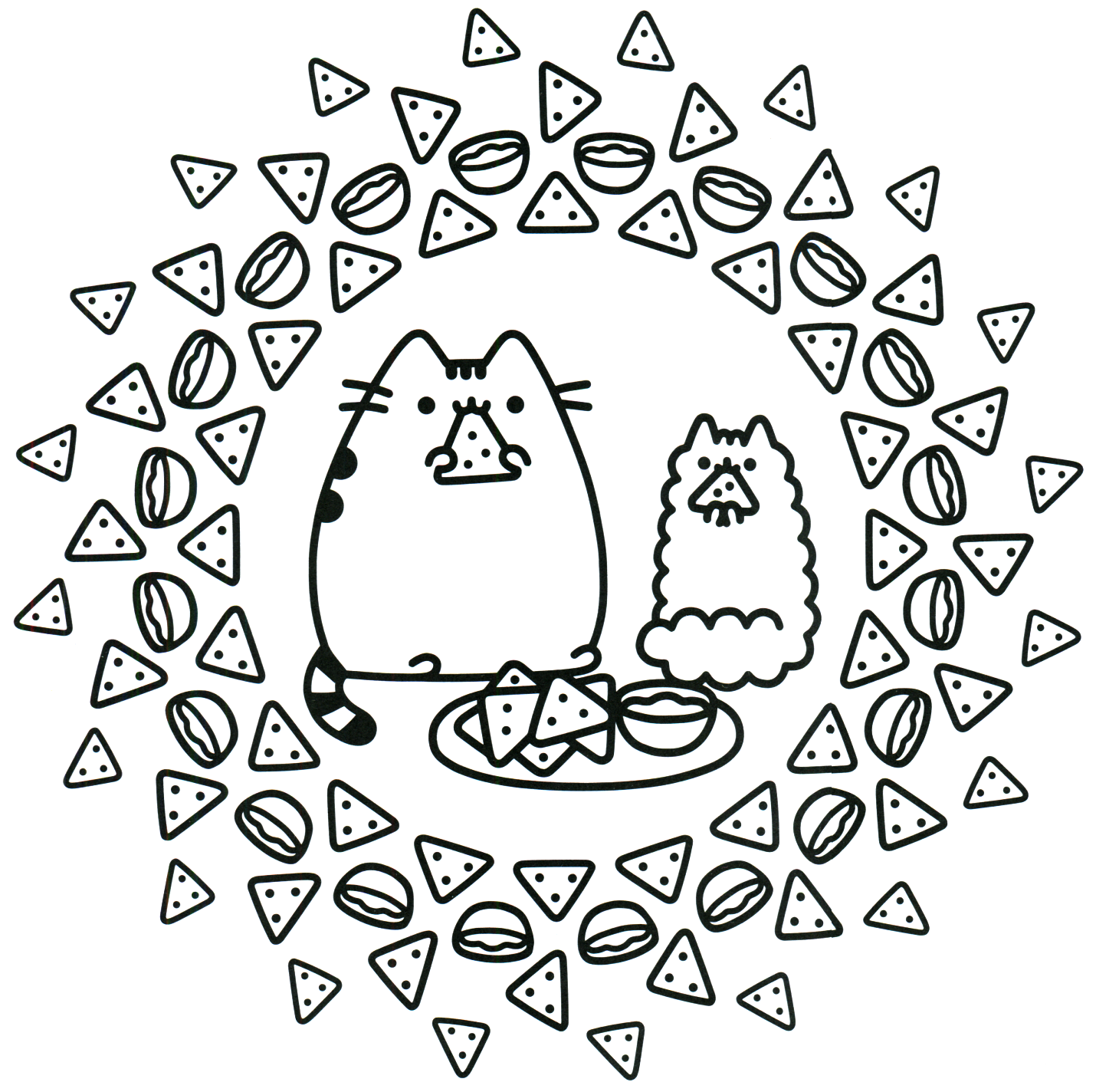 Pusheen Coloring Pages Printable