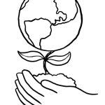 Nature Earth Tree Coloring Page