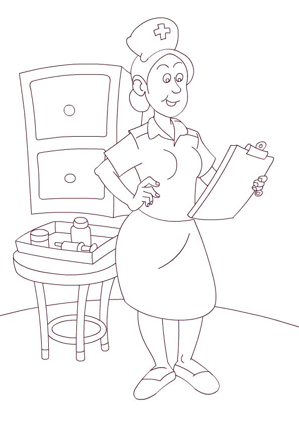 Nurse Coloring Pages Printables