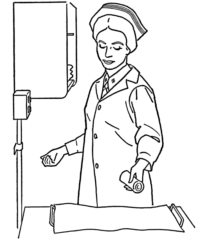 Nurse Preparing Coloring Pages