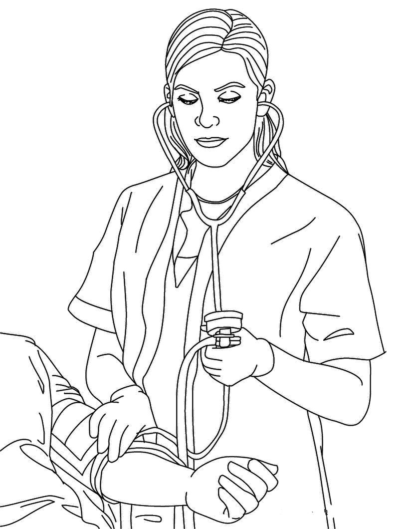 baby nurse coloring pages