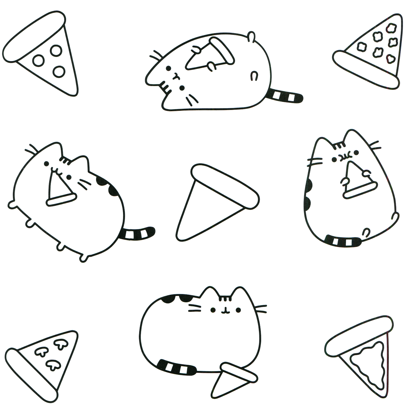 Featured image of post Pusheen The Cat Coloring Pages His favorite hobby is following his big sisters around copying them asking