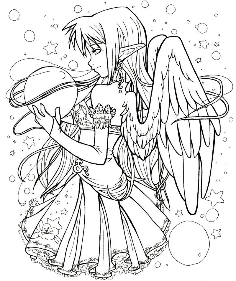 Anime Coloring Page 1