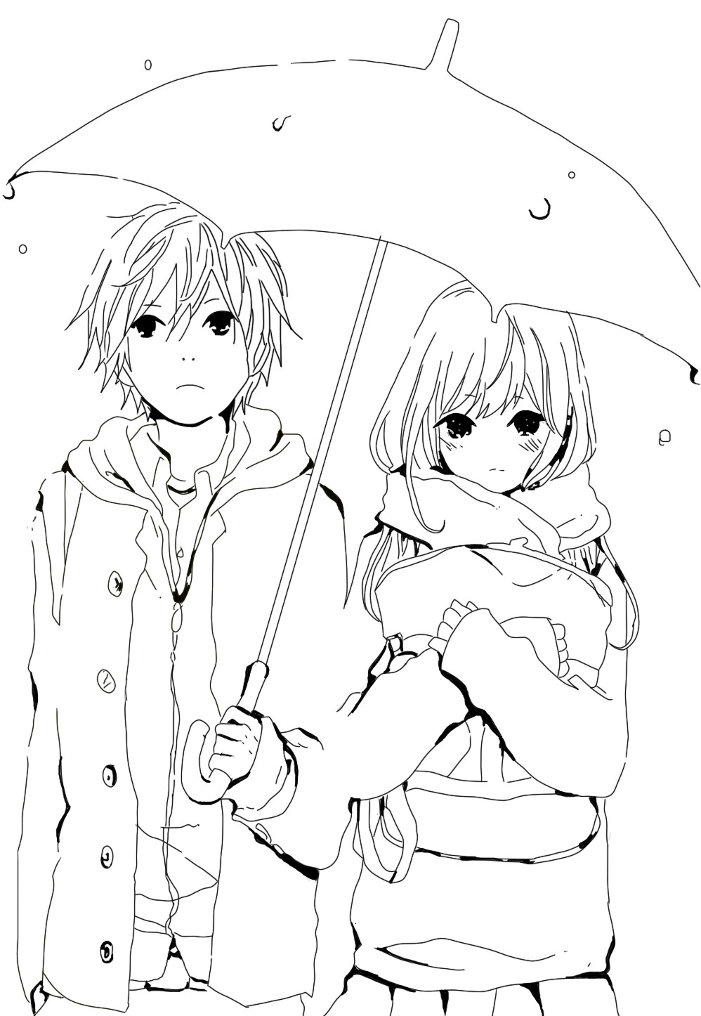 Get cold Telemacos Traveling merchant anime couple coloring pages ...