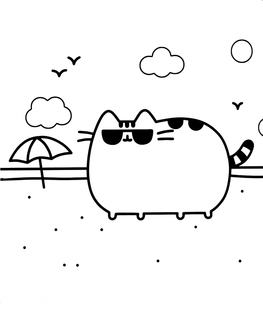 Printable Pusheen Cat Coloring Pages