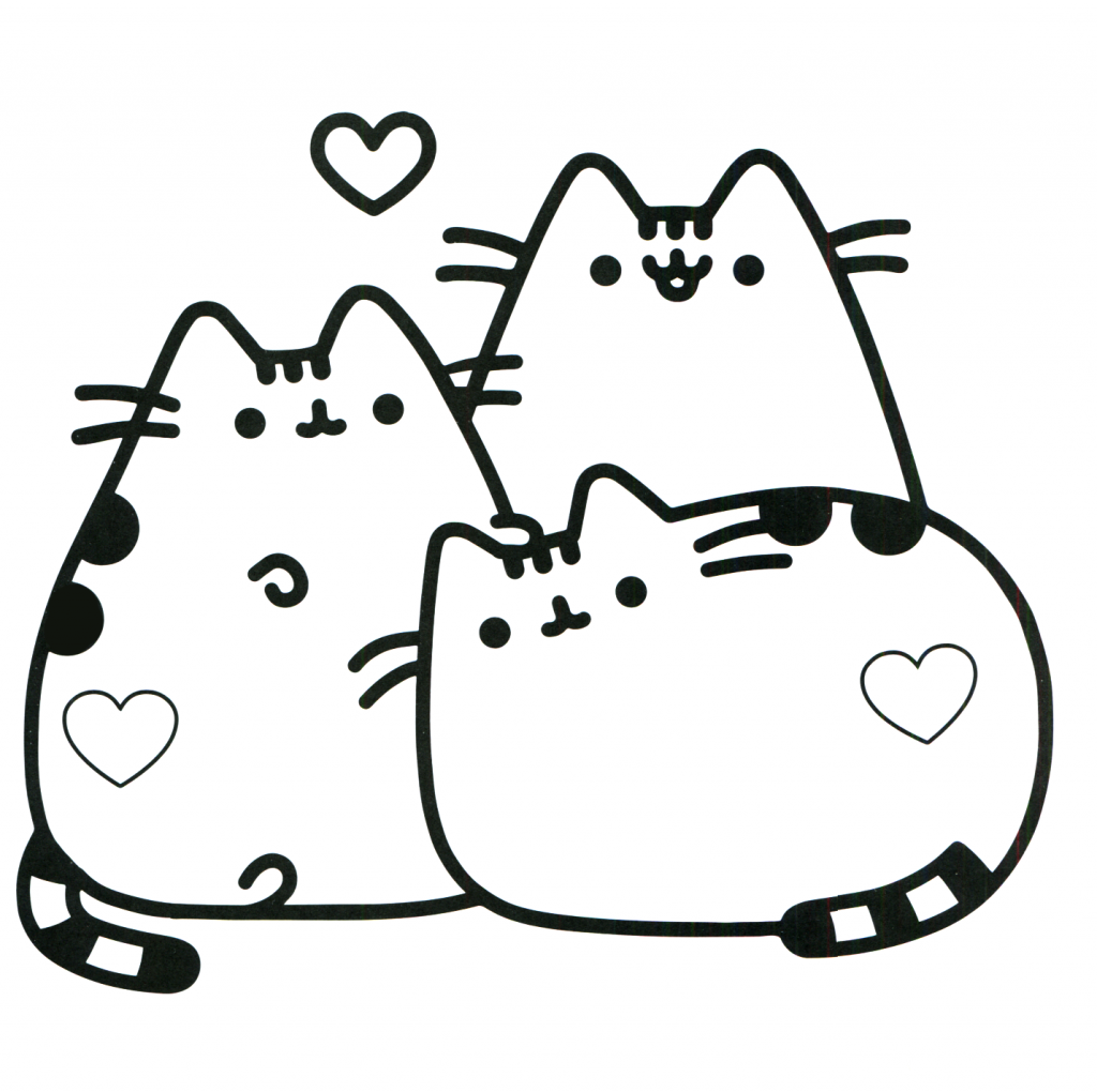 Pusheen Cat Coloring Pages