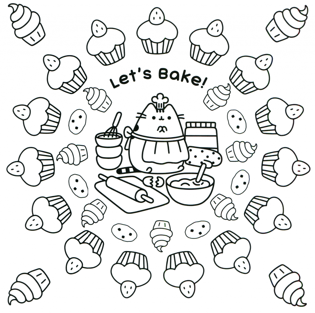 Pusheen Coloring Pages Free