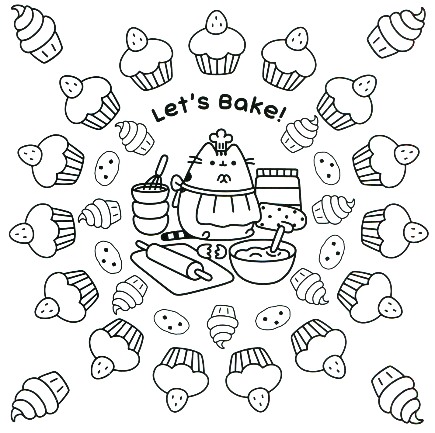 Pusheen Coloring Pages Printable