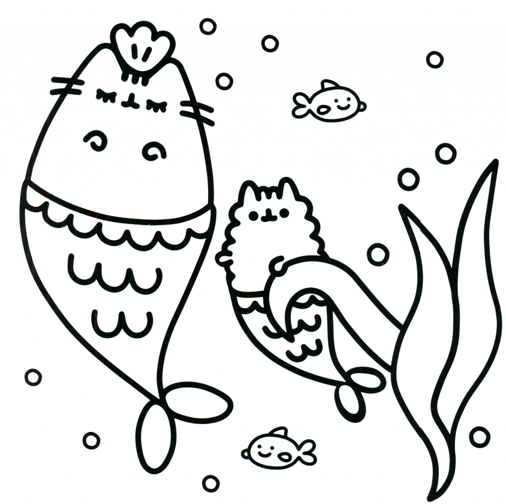 Pusheen Coloring Pages - Mercats