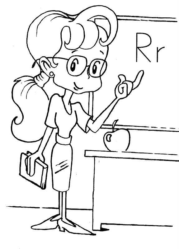 School Teacher Coloring Pages 10