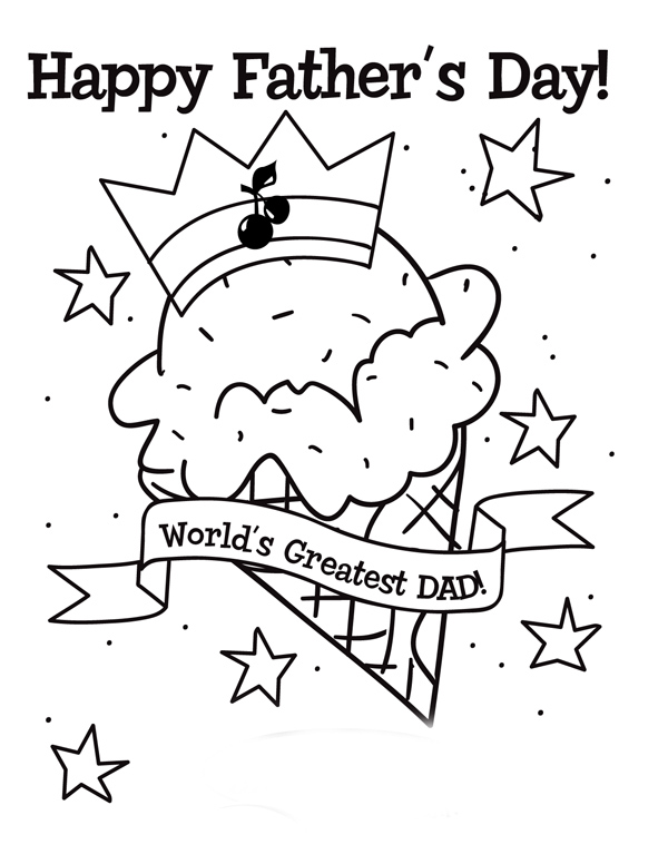 Worlds Greatest Dad Fathers Day Coloring Page