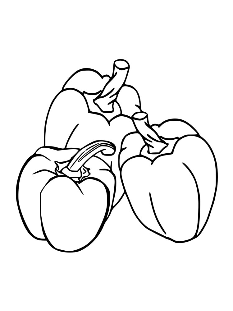 Bell Pepper Coloring Page