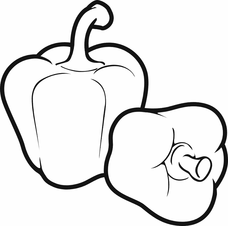 Bell Peppers Coloring Page