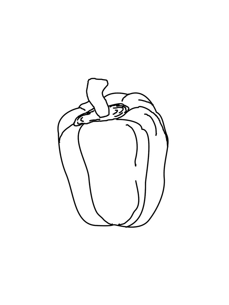 Bell Pepper Coloring Page