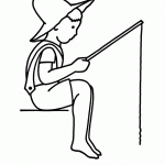 Boy Fishing Coloring Pages