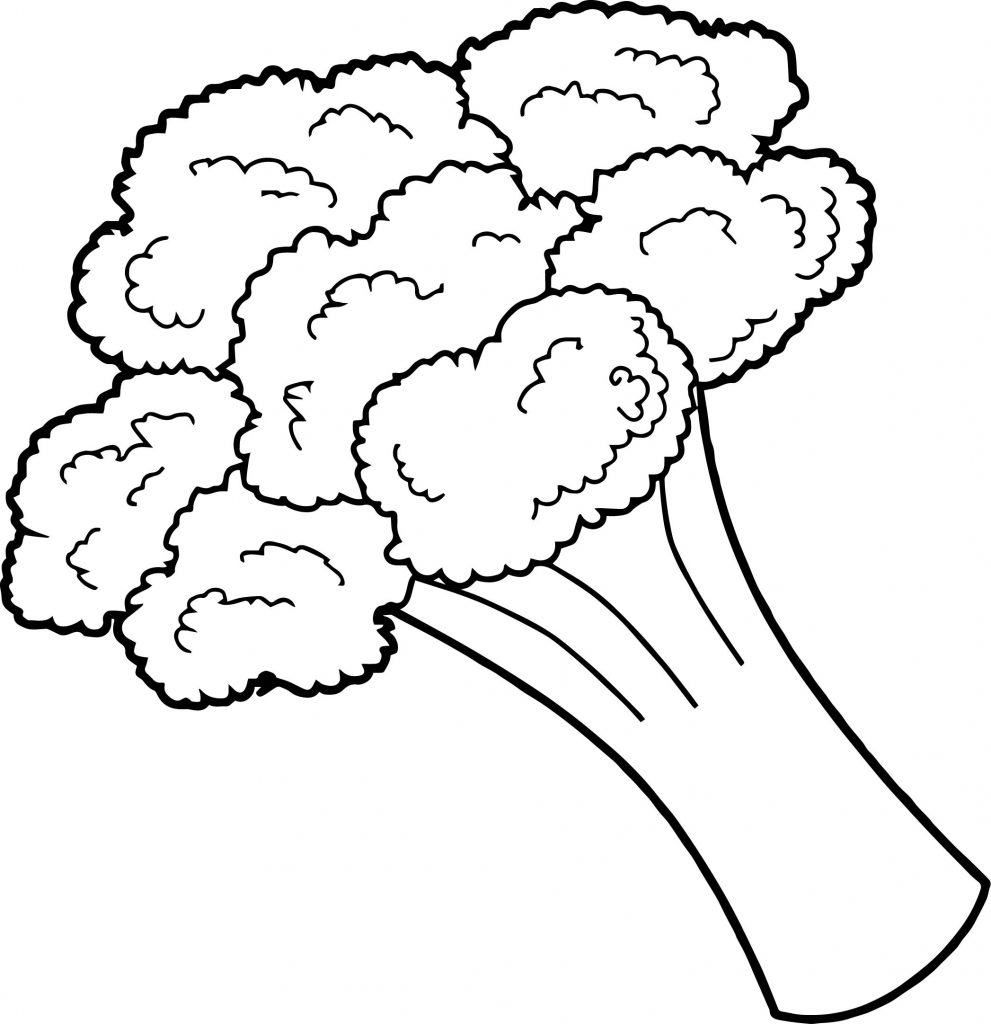 Broccoli Vegetable Coloring Pages