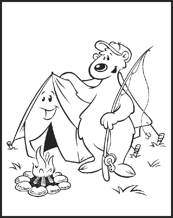 35 Printable Camping Coloring Pages Background