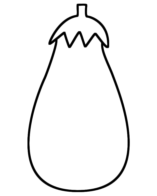 Eggplant Vegetable Coloring Page