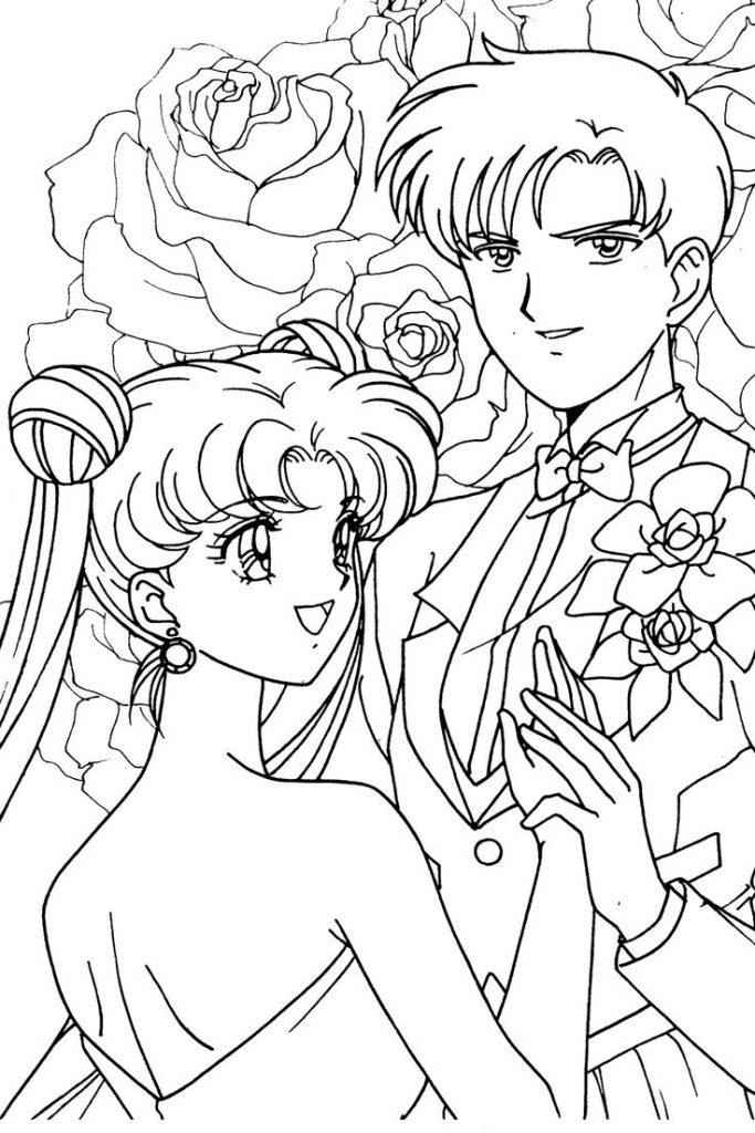 Free Anime Wedding Coloring Pages