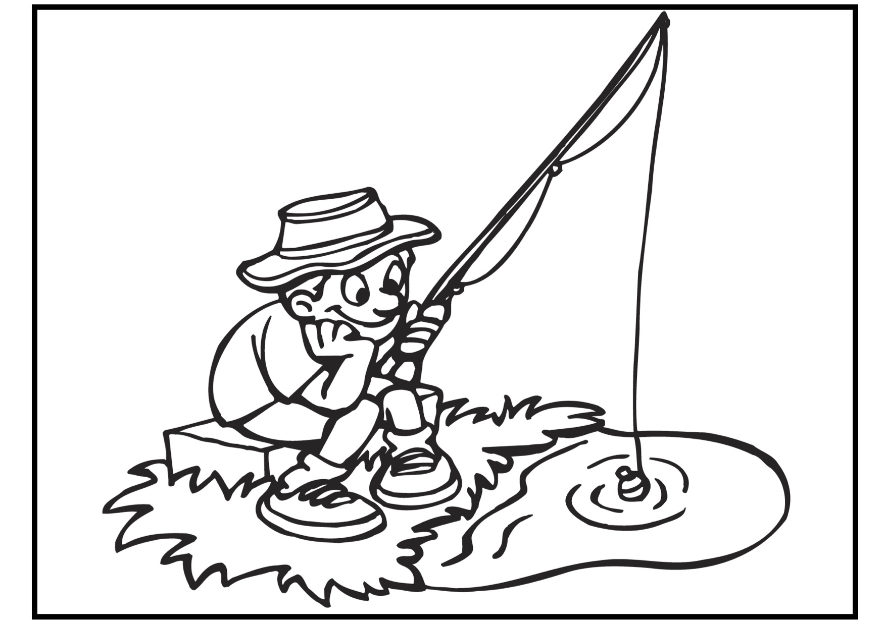 Fishing Coloring Page