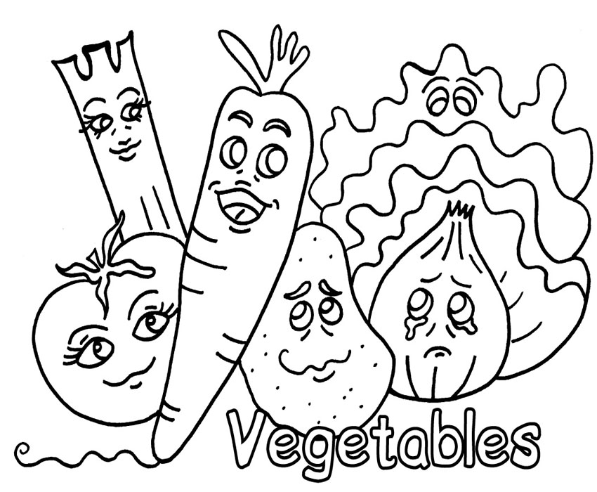 Free Vegetable Coloring Pages