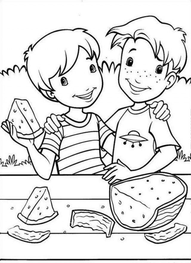 Fun Watermelon Coloring Pages