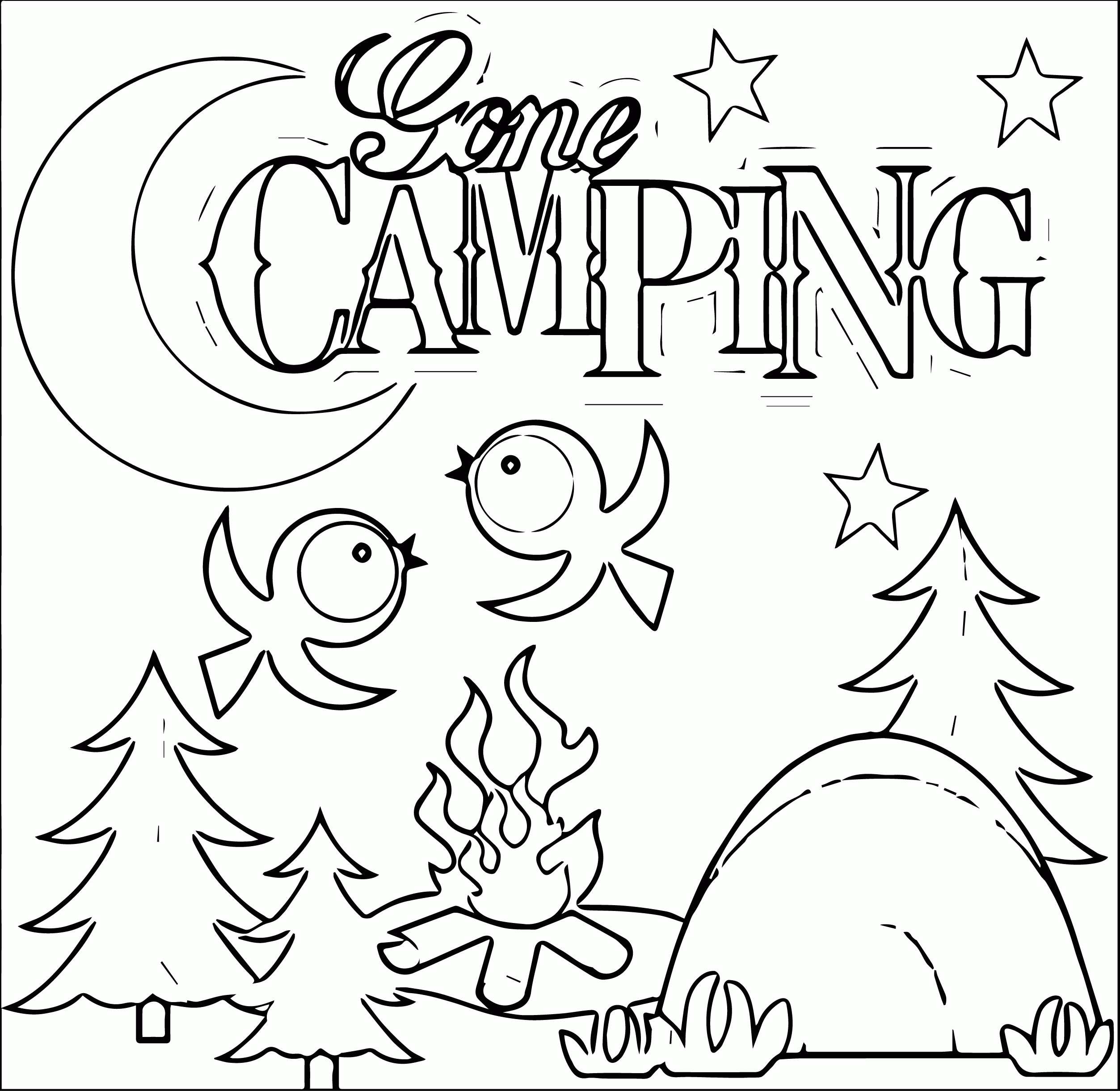 Free Printable Camping Coloring Pages Printable World Holiday