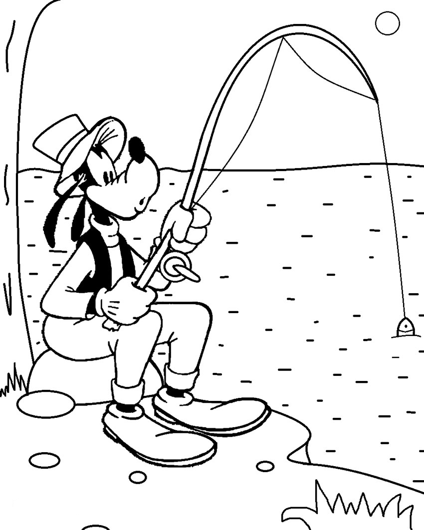 Fishing Coloring Page