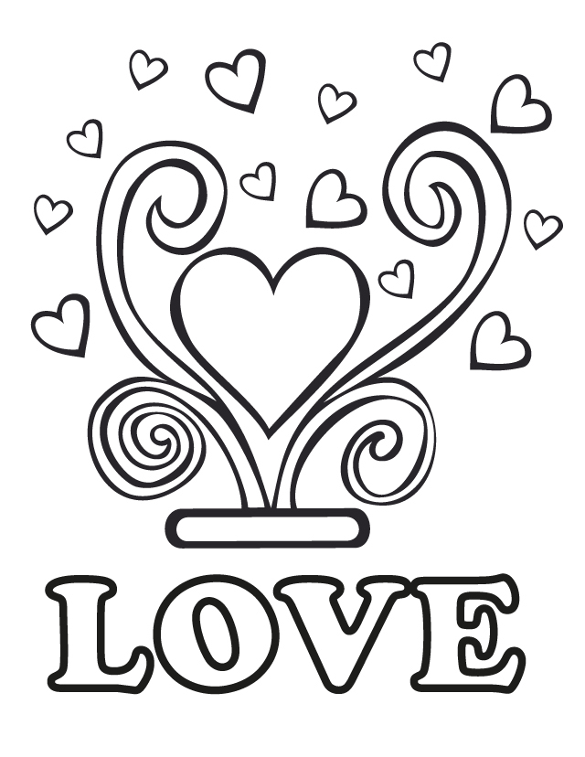 LOVE Wedding Coloring Pages