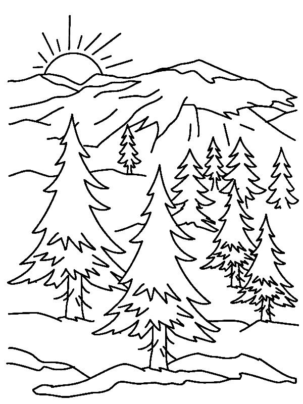 Mountains Coloring Pages - Best Coloring Pages For Kids