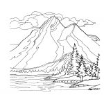 Mountains Coloring Pages