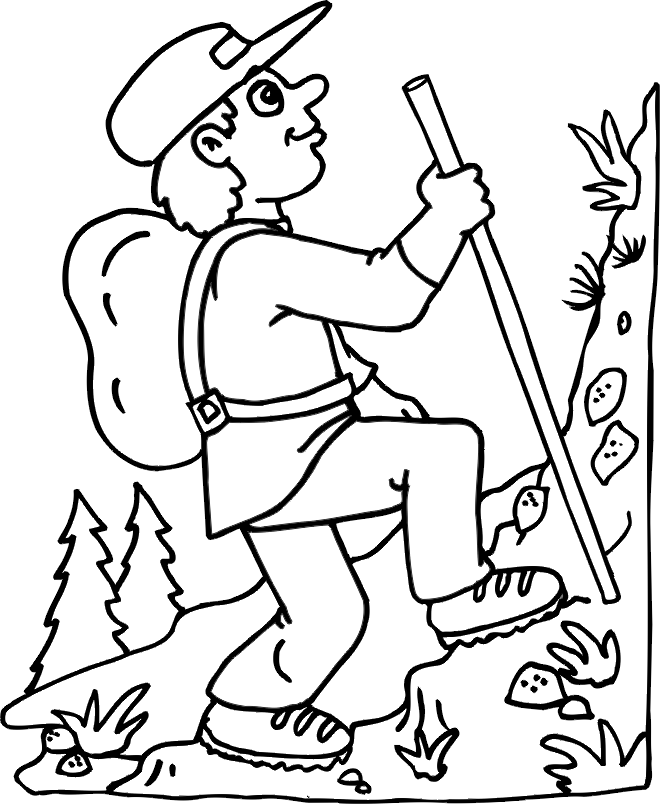 Mountain Climber Coloring Page