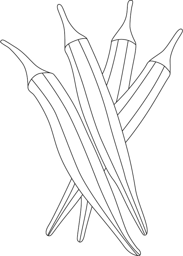 Okra Coloring Page