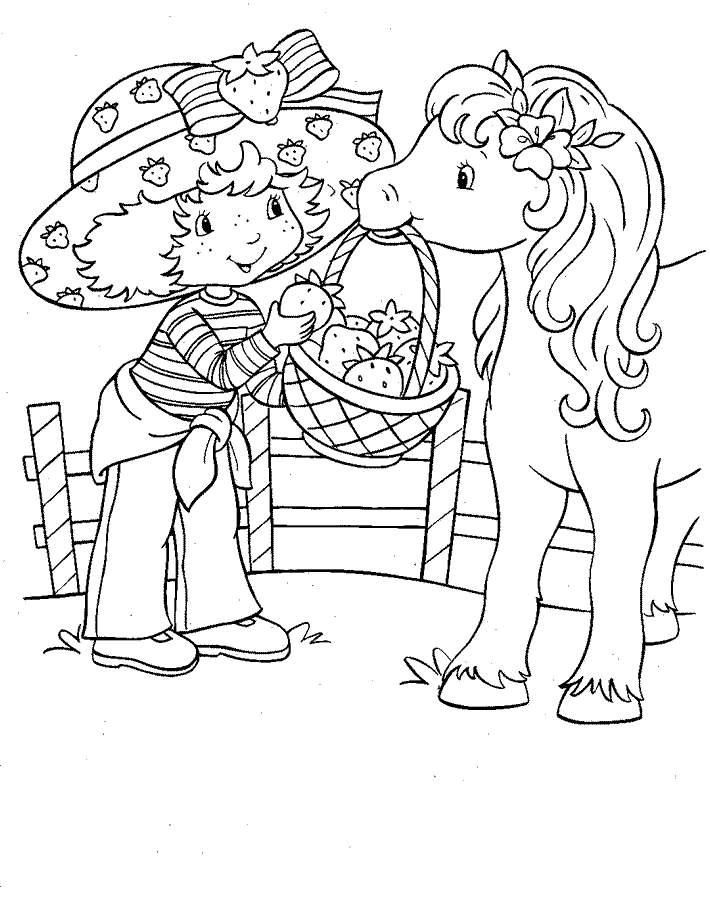 Old Strawberry Shortcake Coloring Pages