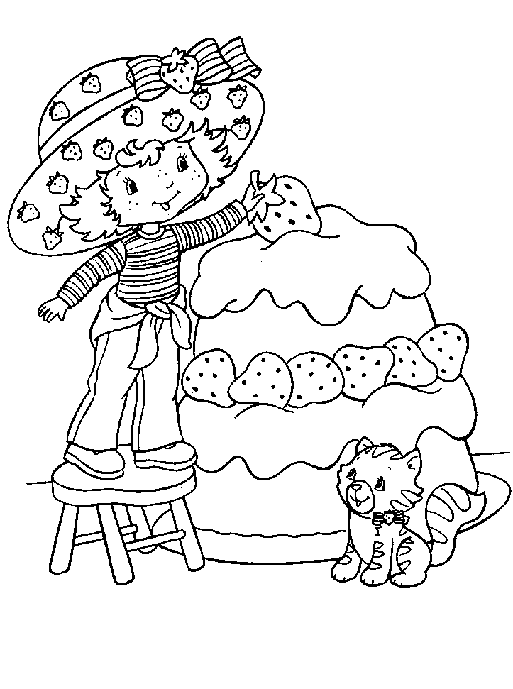 Oldschool Strawberry Shortcake Coloring Pages