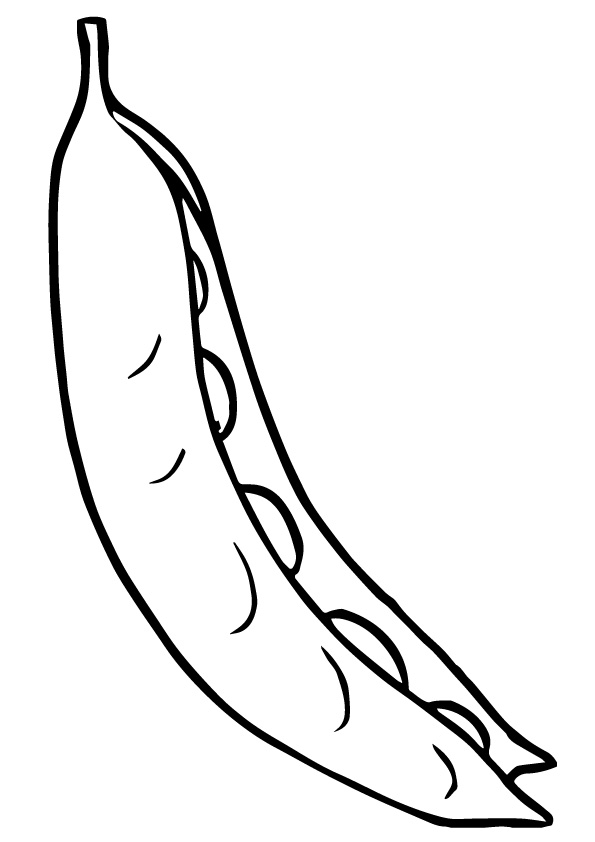 Pea Pod Coloring Page