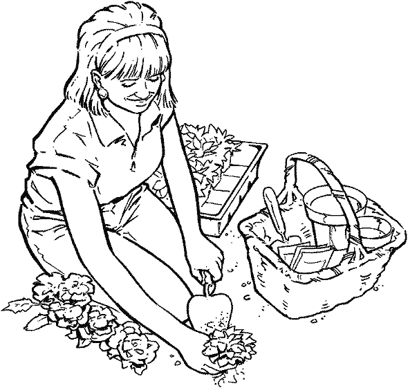 Planting Garden Coloring Pages