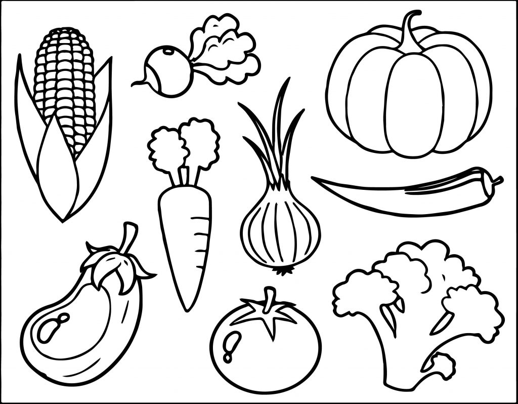Printable Vegetable Coloring Pages
