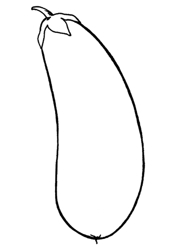 Simple Eggplant Coloring Page