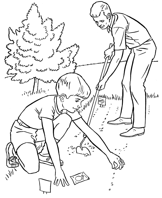Sowing Garden Coloring Pages