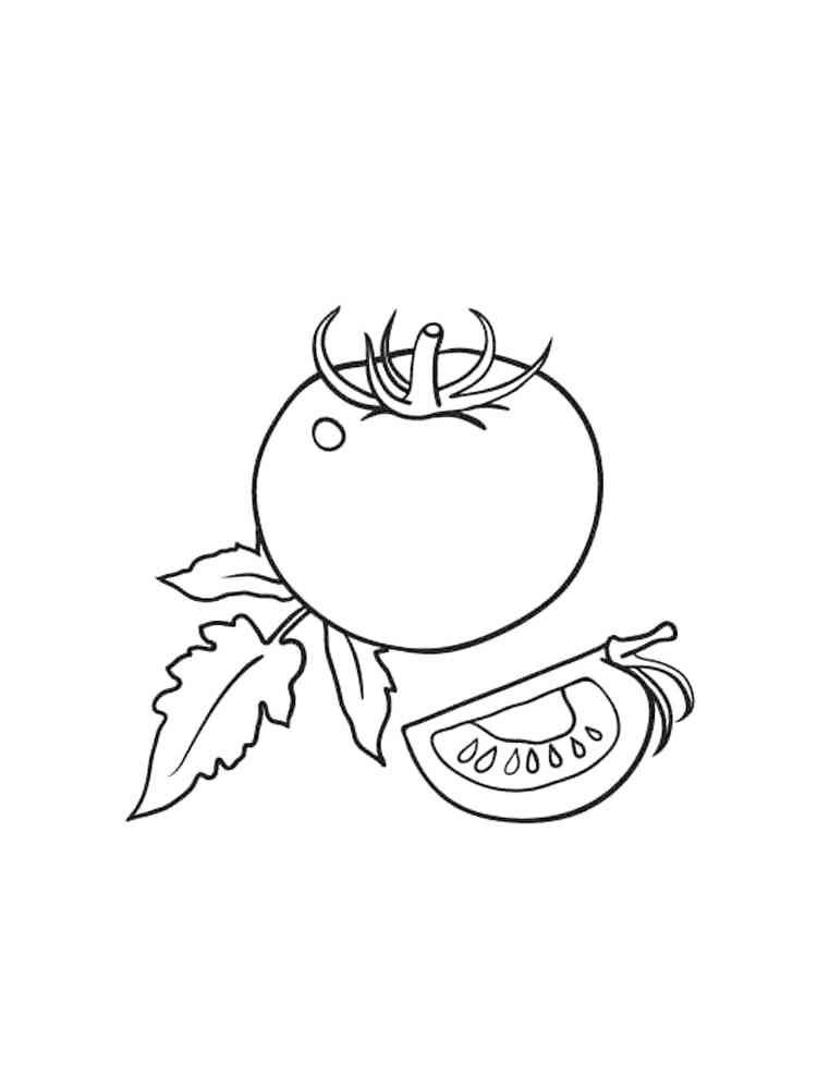 Tomato Coloring Page