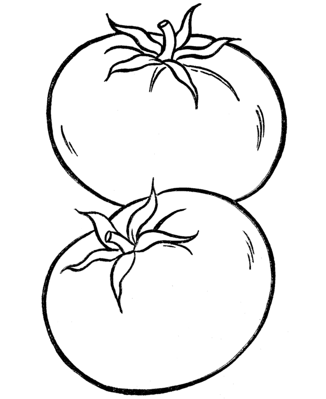 Tomato Vegetable Coloring Pages