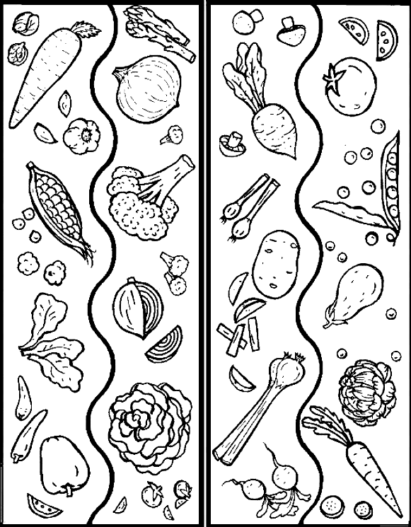 Vegetable Design Coloring Page
