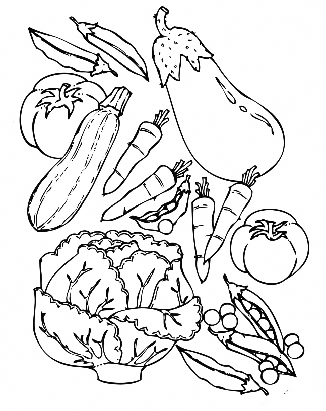 Vegetables Coloring Pages