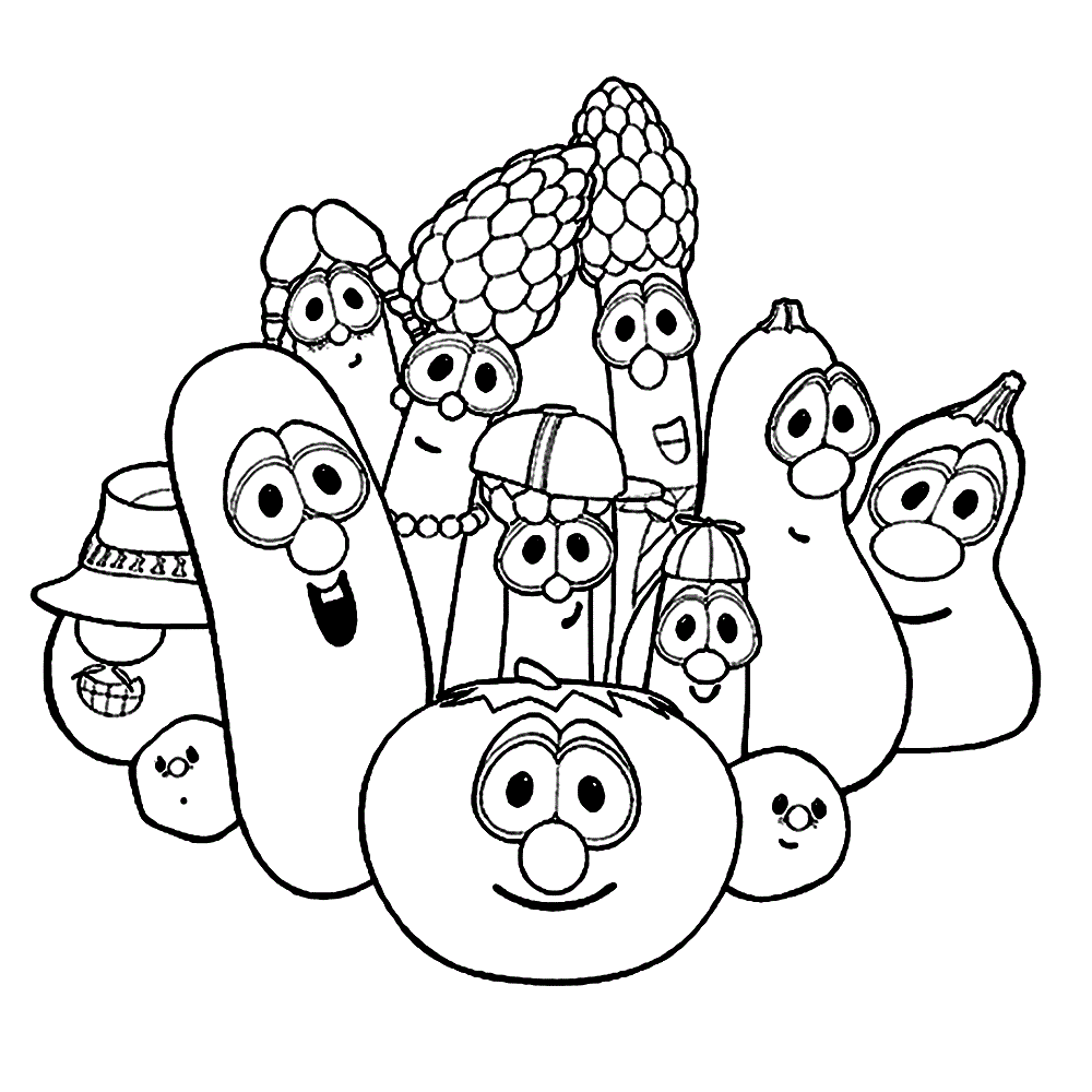 Veggie Tales Coloring