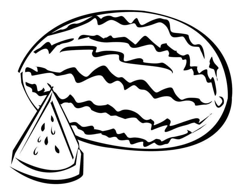 Watermelon Coloring Pages Free