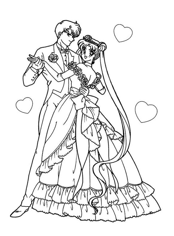 Wedding Anime Coloring Pages