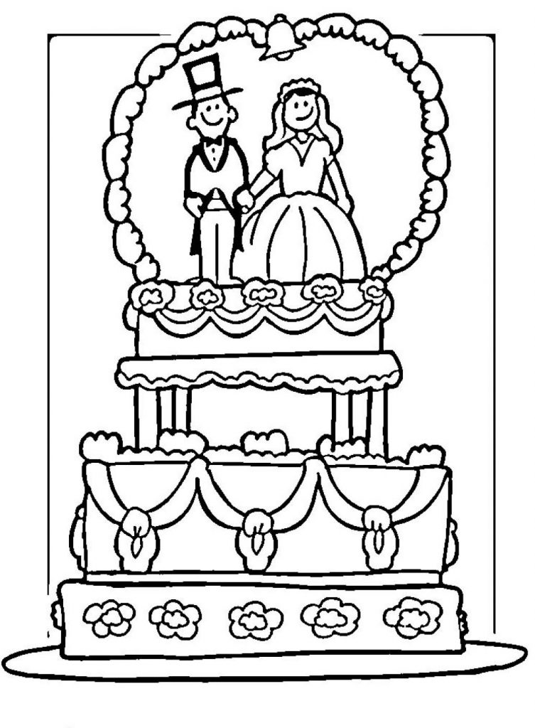 Wedding Cake Coloring Pages