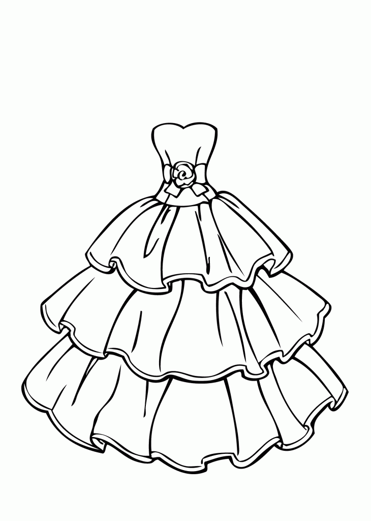 Wedding Dress Coloring Pages