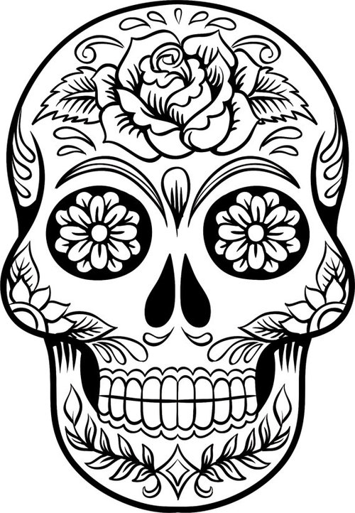 Adult Sugar Skull Coloring Pages